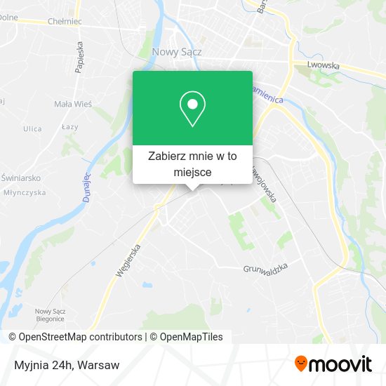 Mapa Myjnia 24h