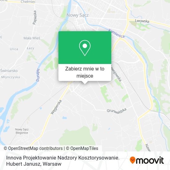 Mapa Innova Projektowanie Nadzory Kosztorysowanie. Hubert Janusz