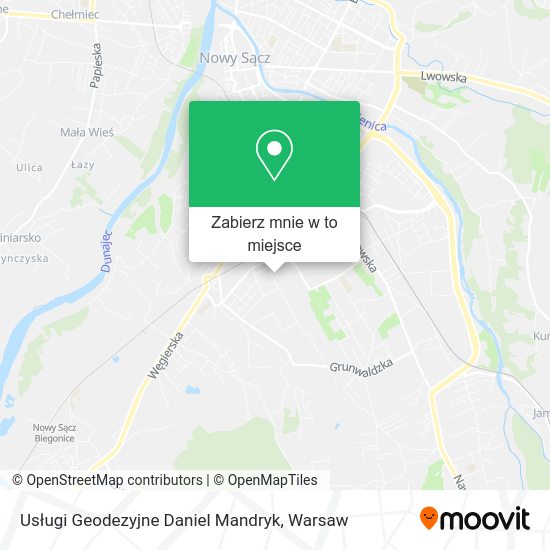 Mapa Usługi Geodezyjne Daniel Mandryk