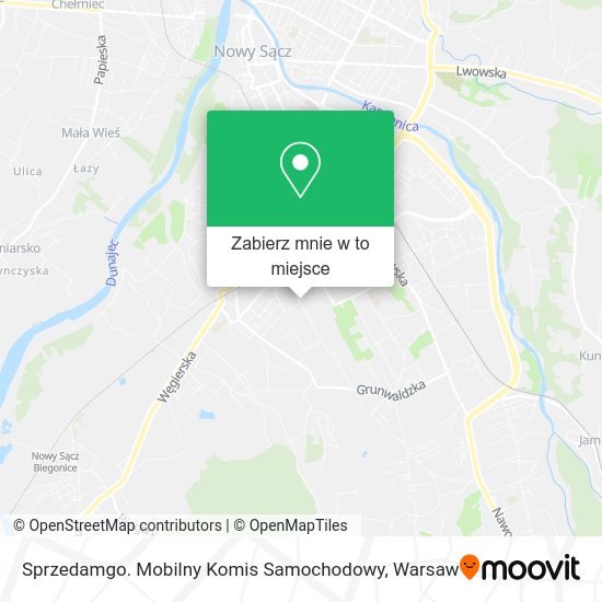 Mapa Sprzedamgo. Mobilny Komis Samochodowy