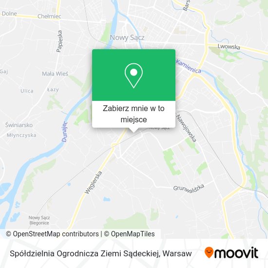 Mapa Spółdzielnia Ogrodnicza Ziemi Sądeckiej