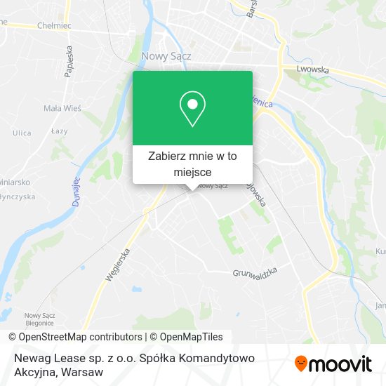 Mapa Newag Lease sp. z o.o. Spółka Komandytowo Akcyjna