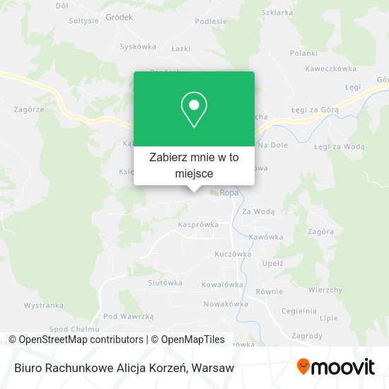 Mapa Biuro Rachunkowe Alicja Korzeń