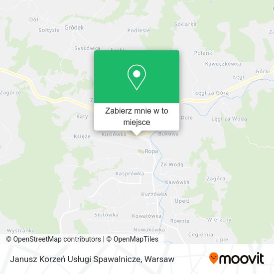 Mapa Janusz Korzeń Usługi Spawalnicze