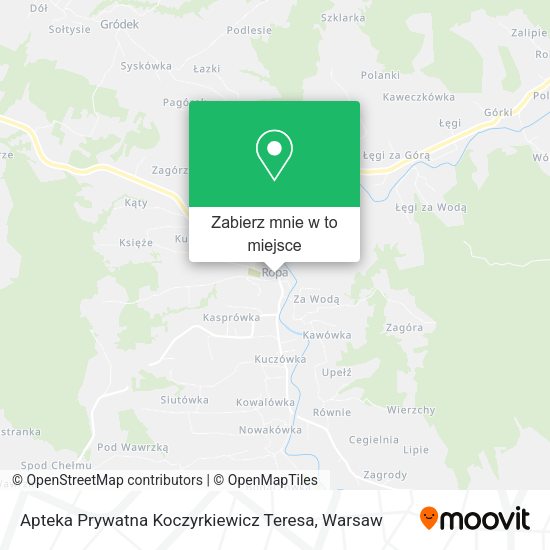 Mapa Apteka Prywatna Koczyrkiewicz Teresa