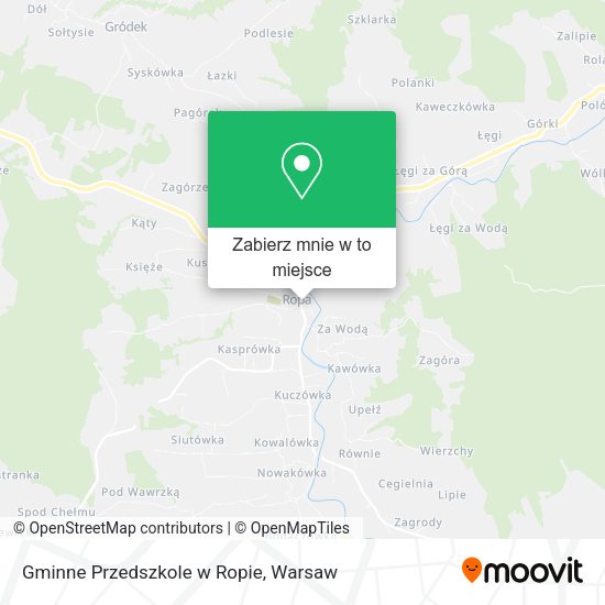 Mapa Gminne Przedszkole w Ropie