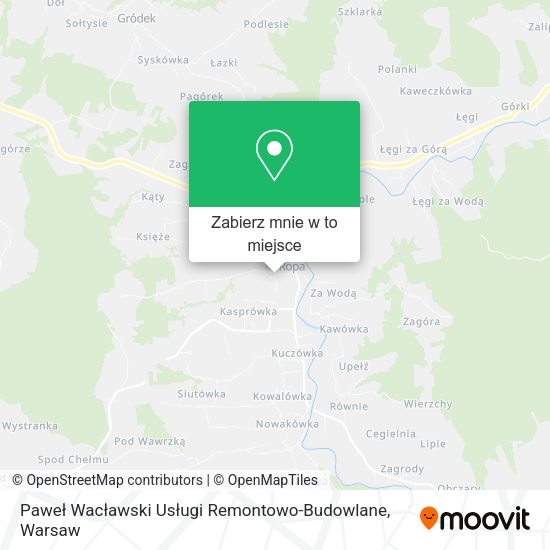 Mapa Paweł Wacławski Usługi Remontowo-Budowlane