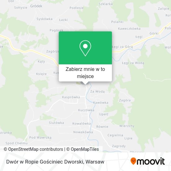 Mapa Dwór w Ropie Gościniec Dworski