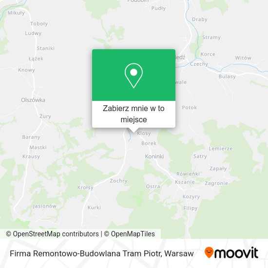 Mapa Firma Remontowo-Budowlana Tram Piotr