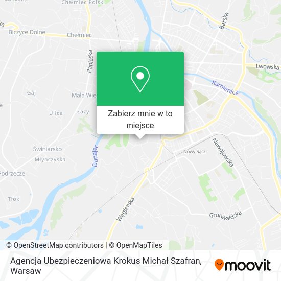 Mapa Agencja Ubezpieczeniowa Krokus Michał Szafran