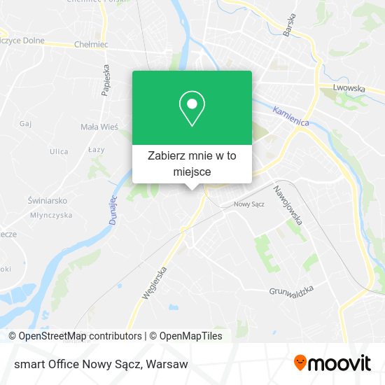 Mapa smart Office Nowy Sącz