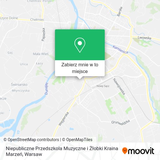 Mapa Niepubliczne Przedszkola Muzyczne i Żłobki Kraina Marzeń