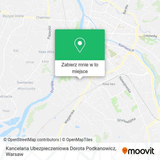 Mapa Kancelaria Ubezpieczeniowa Dorota Podkanowicz