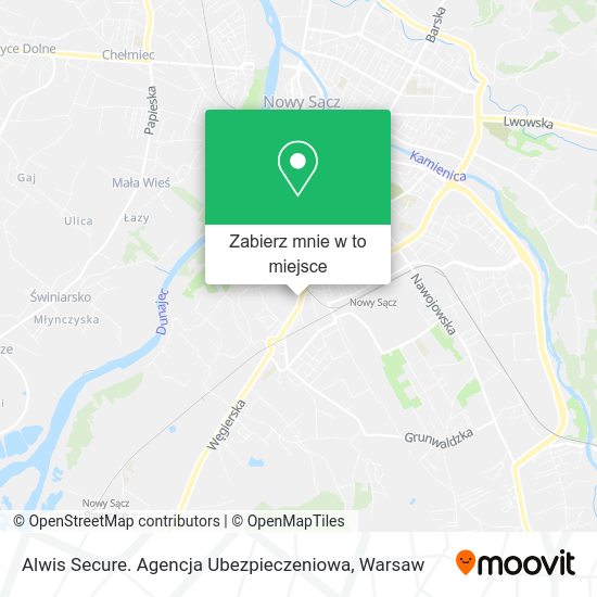 Mapa Alwis Secure. Agencja Ubezpieczeniowa