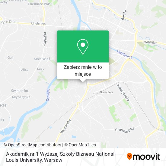 Mapa Akademik nr 1 Wyższej Szkoły Biznesu National-Louis University