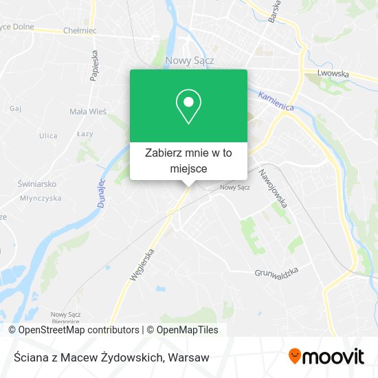 Mapa Ściana z Macew Żydowskich