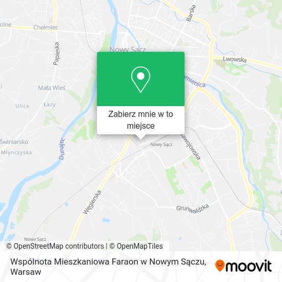 Mapa Wspólnota Mieszkaniowa Faraon w Nowym Sączu