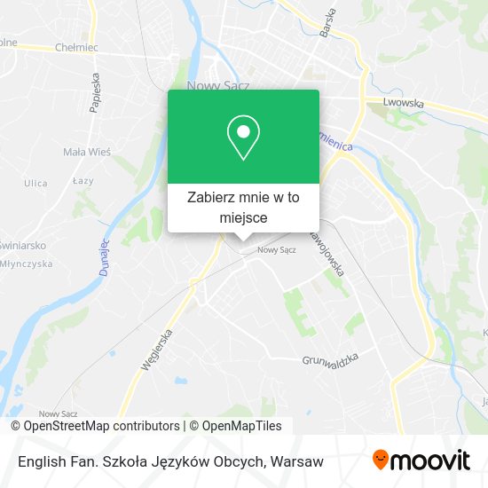 Mapa English Fan. Szkoła Języków Obcych