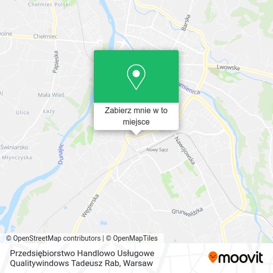 Mapa Przedsiębiorstwo Handlowo Usługowe Qualitywindows Tadeusz Rab