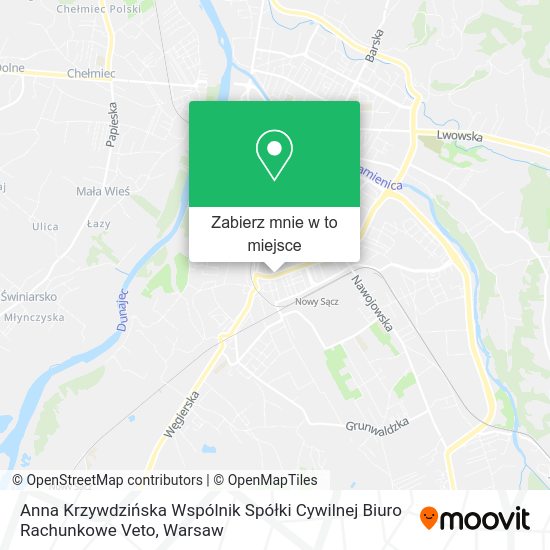 Mapa Anna Krzywdzińska Wspólnik Spółki Cywilnej Biuro Rachunkowe Veto