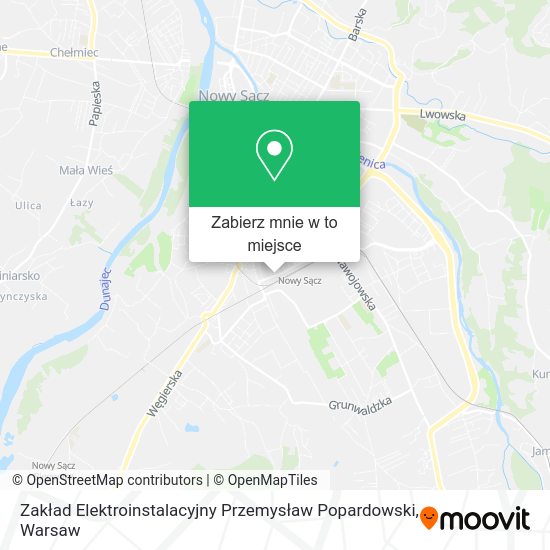 Mapa Zakład Elektroinstalacyjny Przemysław Popardowski