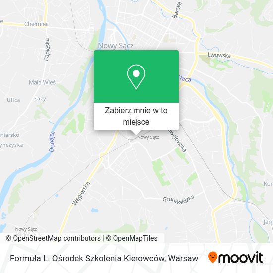 Mapa Formuła L. Ośrodek Szkolenia Kierowców