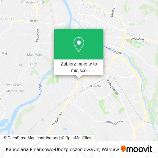 Mapa Kancelaria Finansowo-Ubezpieczeniowa Jn