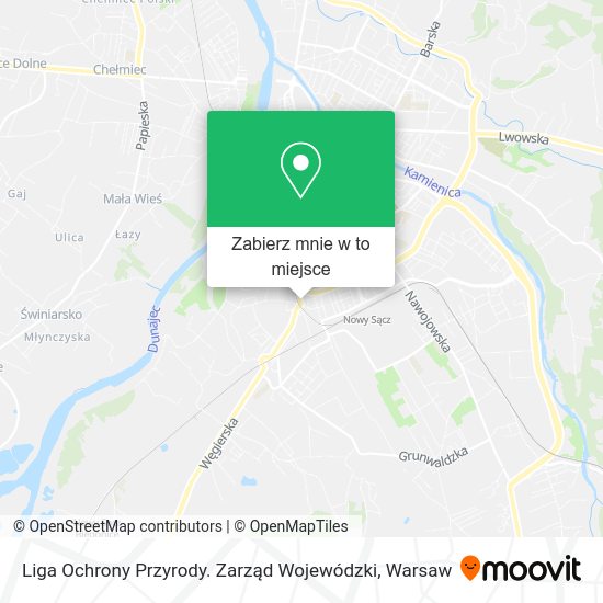 Mapa Liga Ochrony Przyrody. Zarząd Wojewódzki