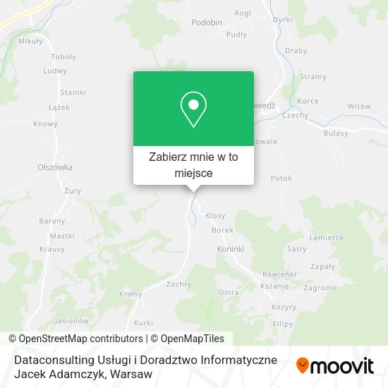 Mapa Dataconsulting Usługi i Doradztwo Informatyczne Jacek Adamczyk