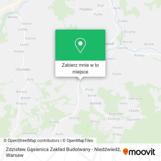 Mapa Zdzisław Gąsienica Zakład Budolwany - Niedźwiedź