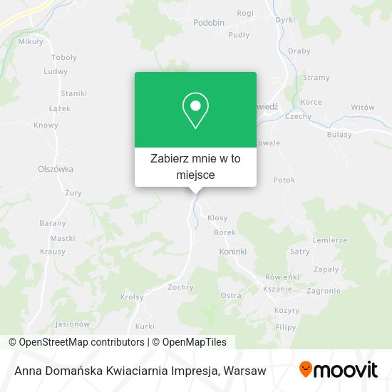 Mapa Anna Domańska Kwiaciarnia Impresja