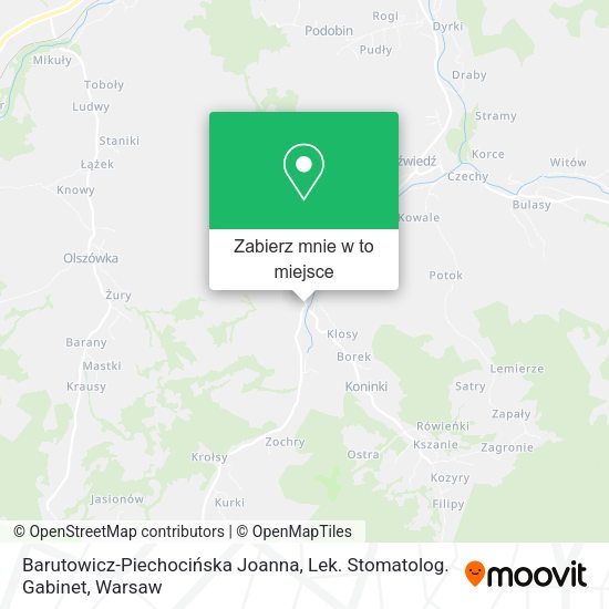 Mapa Barutowicz-Piechocińska Joanna, Lek. Stomatolog. Gabinet