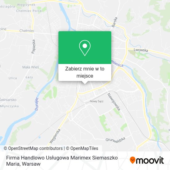 Mapa Firma Handlowo Usługowa Marimex Siemaszko Maria