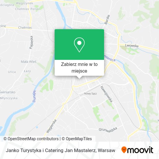 Mapa Janko Turystyka i Catering Jan Mastalerz