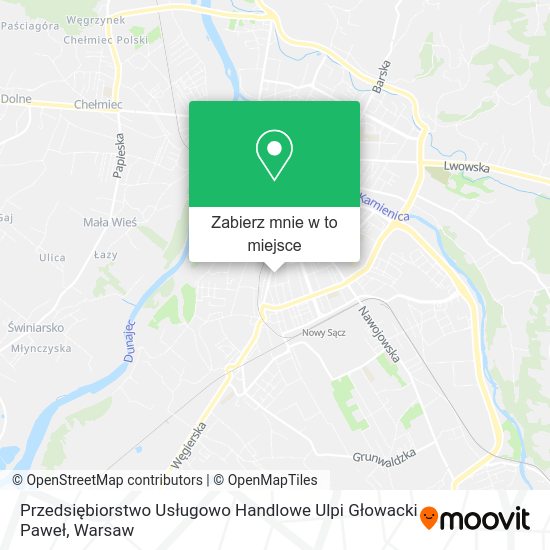 Mapa Przedsiębiorstwo Usługowo Handlowe Ulpi Głowacki Paweł