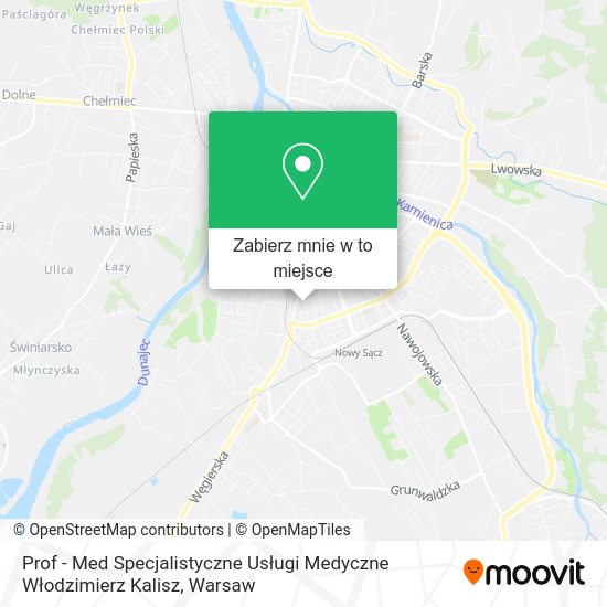 Mapa Prof - Med Specjalistyczne Usługi Medyczne Włodzimierz Kalisz