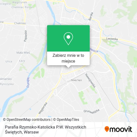 Mapa Parafia Rzymsko-Katolicka P.W. Wszystkich Świętych