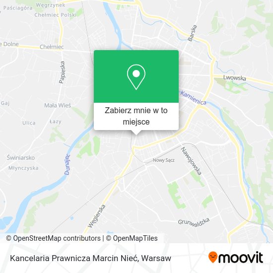 Mapa Kancelaria Prawnicza Marcin Nieć