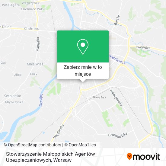 Mapa Stowarzyszenie Małopolskich Agentów Ubezpieczeniowych