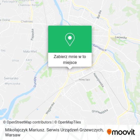 Mapa Mikołajczyk Mariusz. Serwis Urządzeń Grzewczych