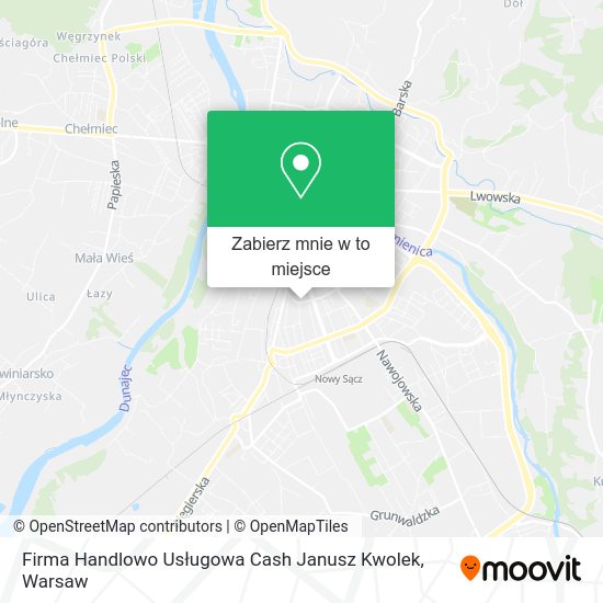 Mapa Firma Handlowo Usługowa Cash Janusz Kwolek