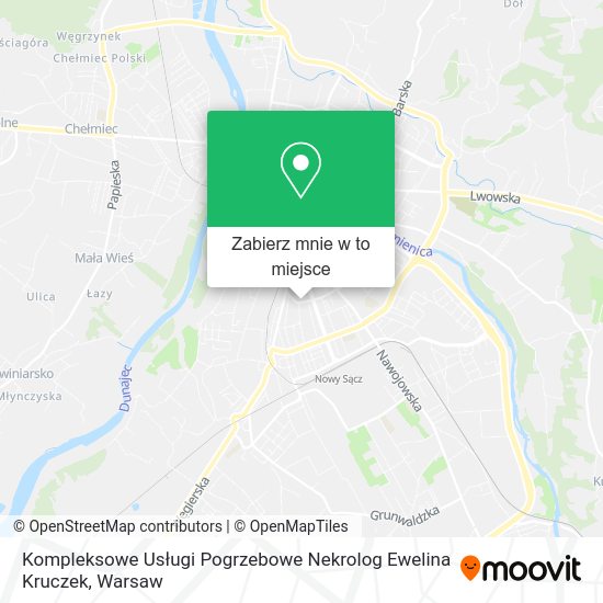 Mapa Kompleksowe Usługi Pogrzebowe Nekrolog Ewelina Kruczek