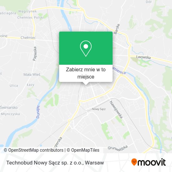 Mapa Technobud Nowy Sącz sp. z o.o.