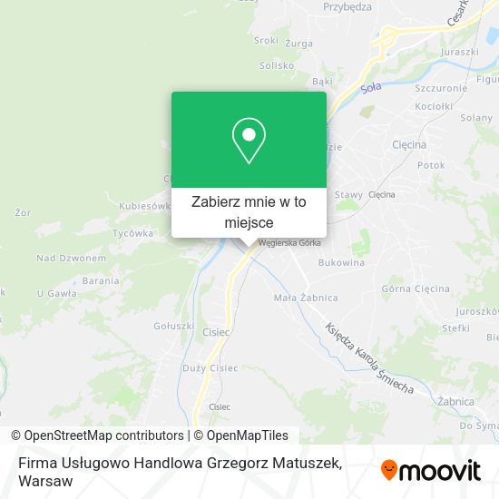 Mapa Firma Usługowo Handlowa Grzegorz Matuszek