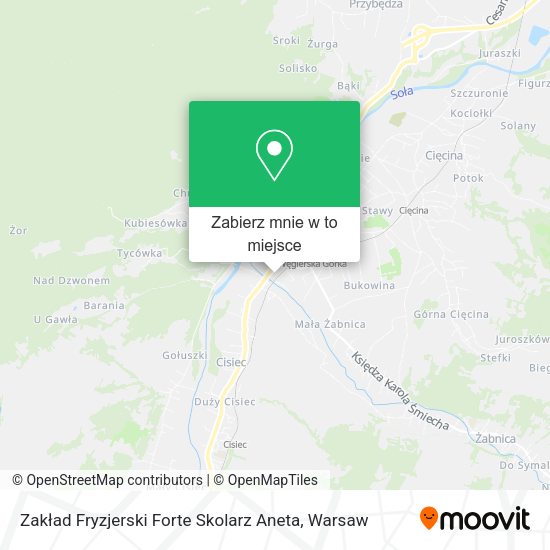 Mapa Zakład Fryzjerski Forte Skolarz Aneta