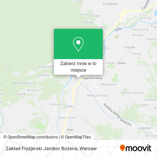 Mapa Zakład Fryzjerski Jambor Bożena