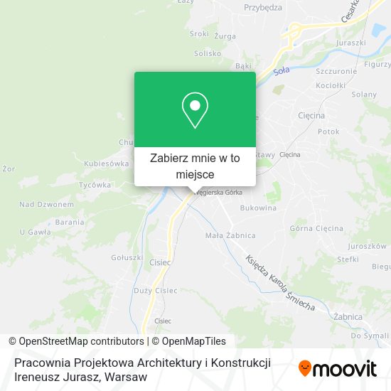 Mapa Pracownia Projektowa Architektury i Konstrukcji Ireneusz Jurasz