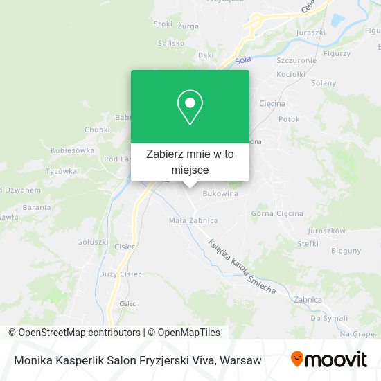 Mapa Monika Kasperlik Salon Fryzjerski Viva