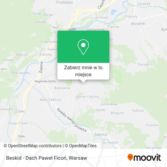 Mapa Beskid - Dach Paweł Ficoń