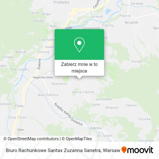 Mapa Biuro Rachunkowe Santax Zuzanna Sanetra